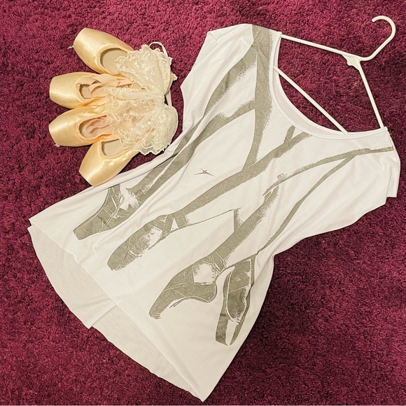 So Danca Tunic Tee Sparkly Pointe Shoes Graphic XS/S - Picture 1 of 1